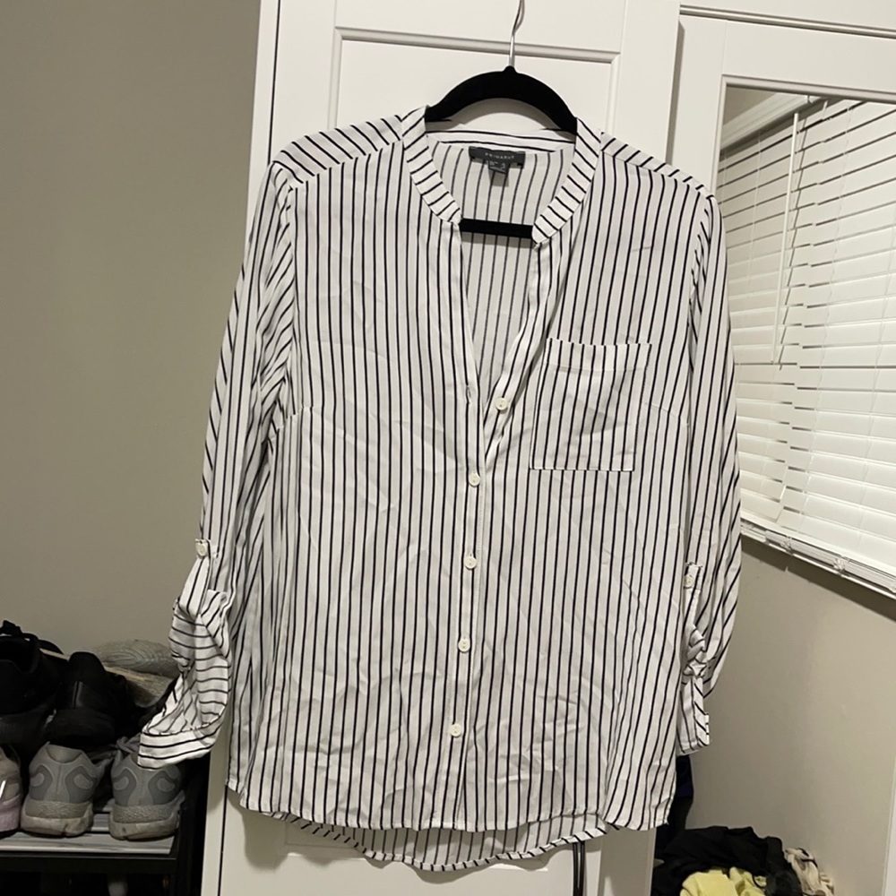 Primark button up striped longsleeve